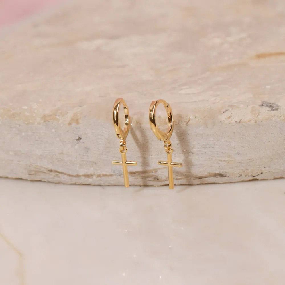 Small Cross Earrings