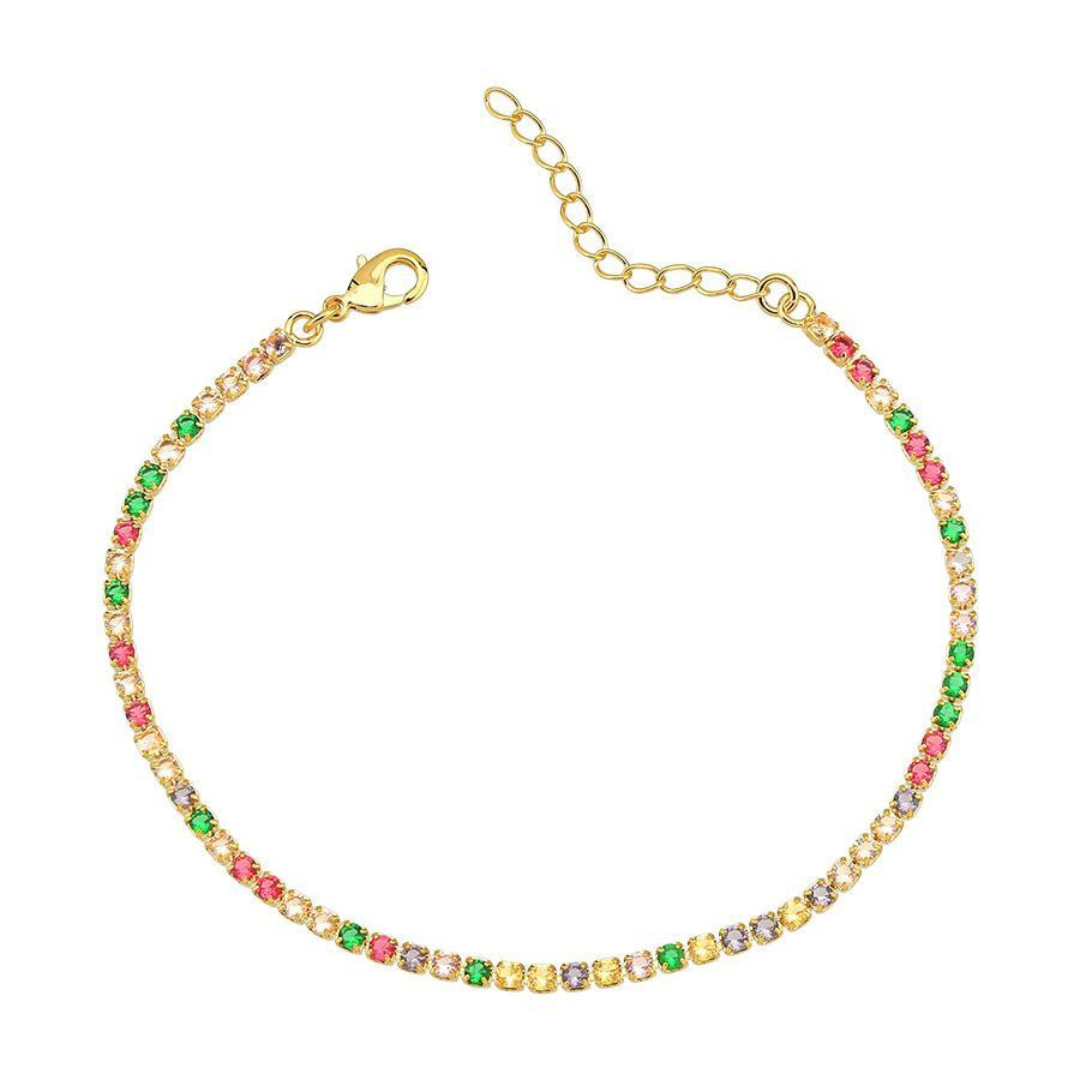 Colorful Zirconia Riviera Bracelet