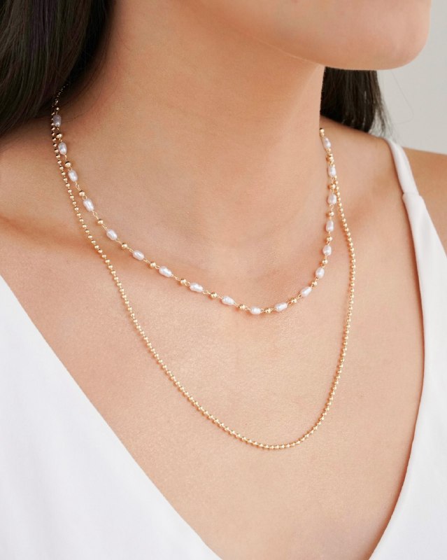 Colar Duo com Pérolas