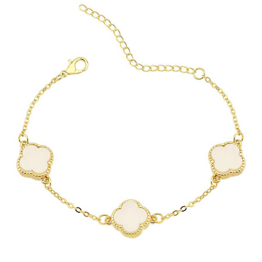 Pulseira Trevo Pérola