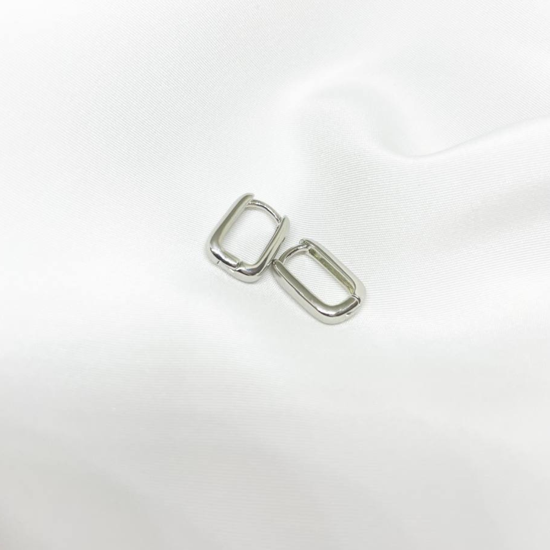 Small Rectangular Hoop Earrings